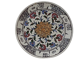 Geleneksel İznik/Kütahya Tarzı Çini Dekoratif Tabak