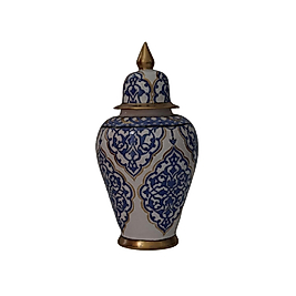Rumi Motifli & Altın Yaldızlı Vazo