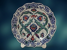 Klasik Hatayi ve Rumi Desenli Çini